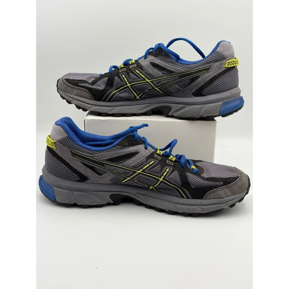 Asics Gel-Sonoma Mens Trail Running Shoes Grey Black Blue T4F2N Size 10.5